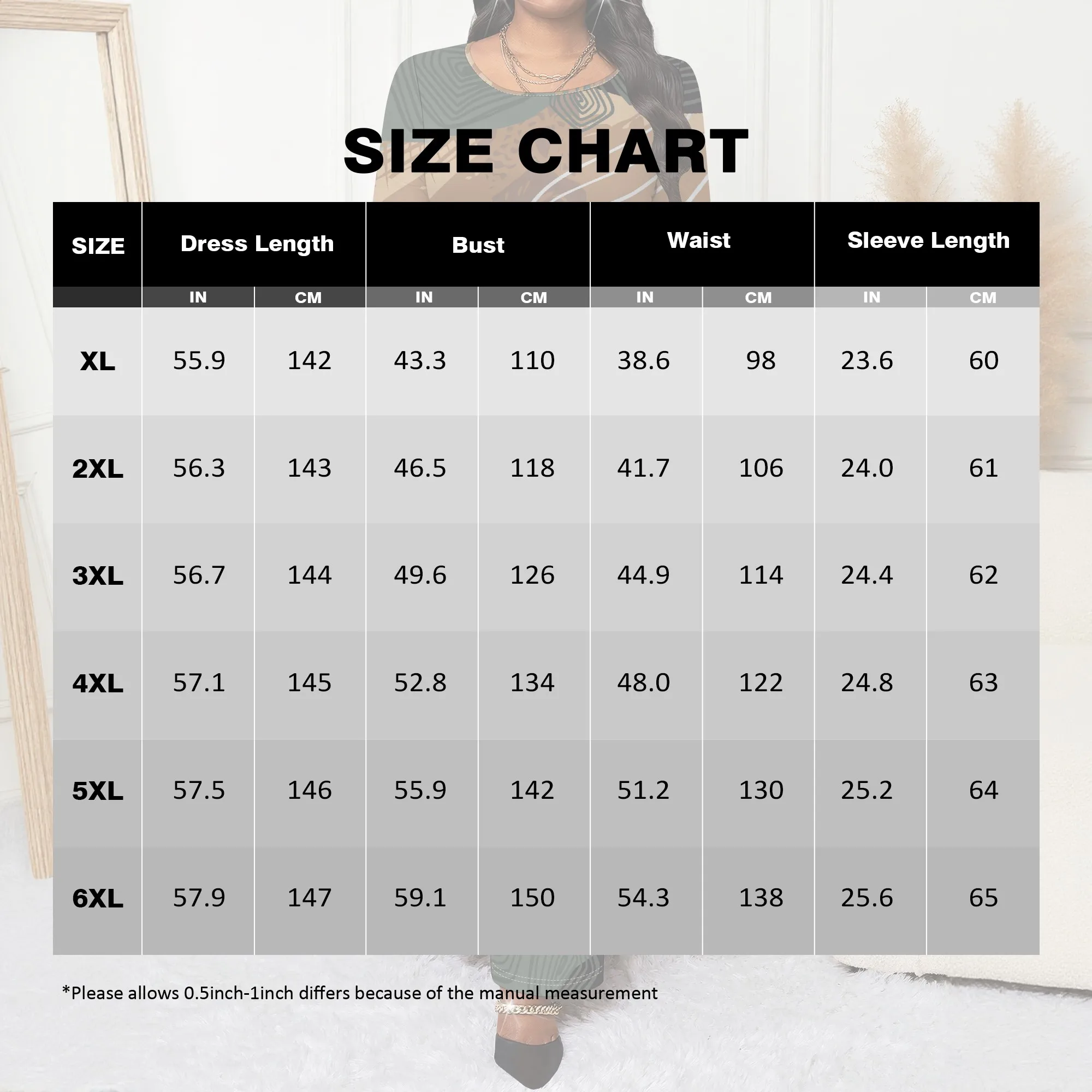 فستان نسائي بحزام بأكمام طويلة مقاس كبير، فستان جيب عصري مطبوع ثلاثي الأبعاد #5