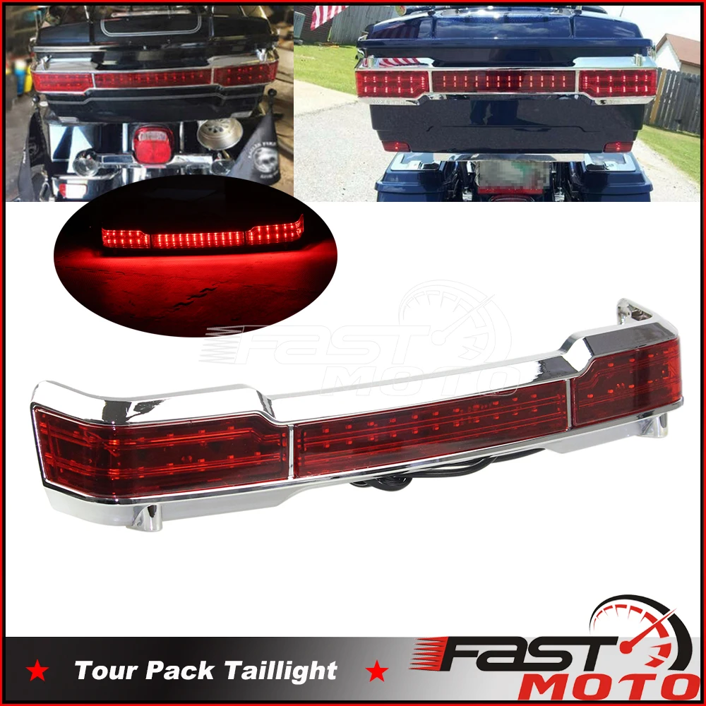 LED Tail Running Stop Brake Light For Harley Classic Ultra King Tour Trunk Pack 97-15 Classic Ultra FLHT Taiilight Tail Lights