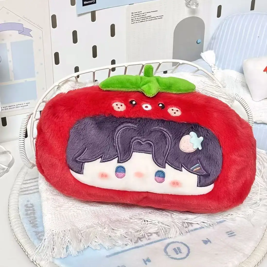 أنيمي الحب و Deepspace أفخم حقيبة أقلام رصاص حقيبة التخزين للقلم فرشاة التجميل قلم تحديد سعة كبيرة القلم حالة اللوازم المدرسية