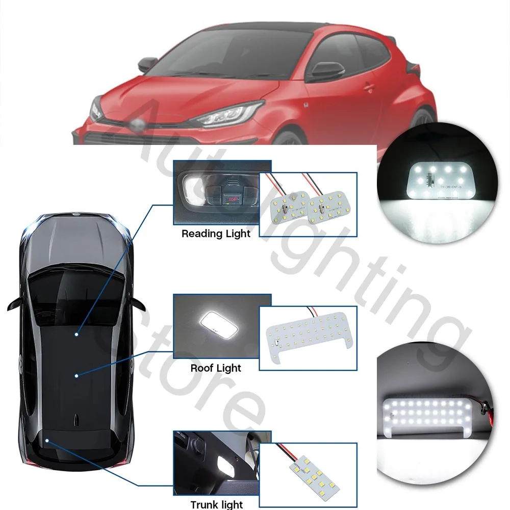 

Светодиодный внутренний светильник для Toyota GR Yaris Cross IV XP210 YARIS CROSS 2020 2021 2022, белый светильник для чтения, фонарь на крыше, багажник, грузовая лампа