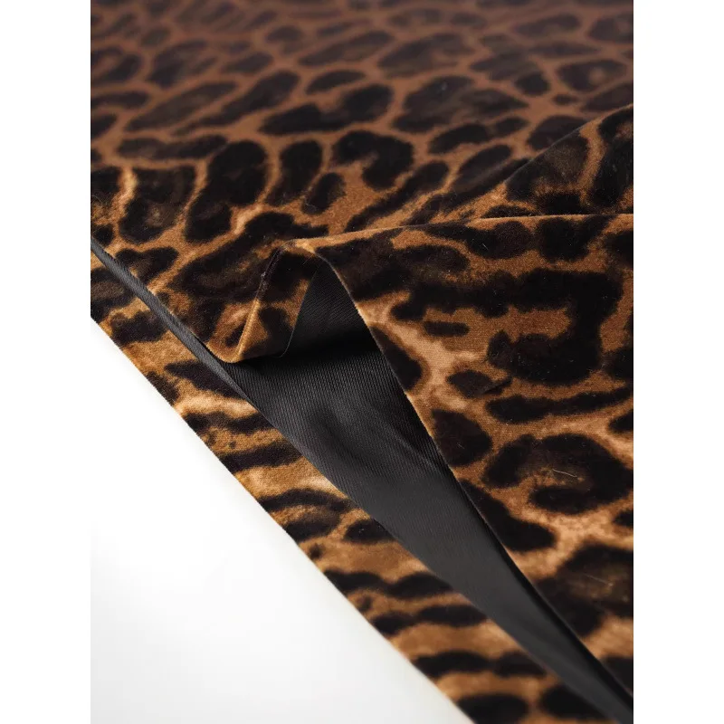 Grenzüberschreitender Tierdruck Samt Ort Mantel Rock Damen Sexy Sle Faion Oberbekleidung Herbstsaison Damenmantel