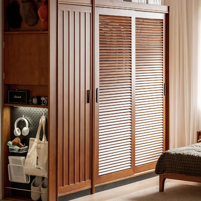 Baskets Luxury Mirror Wardrobes Wooden Led Sensor White Wooden Storage Closet Clothes Sliding Door Armario De Ropa Furniture