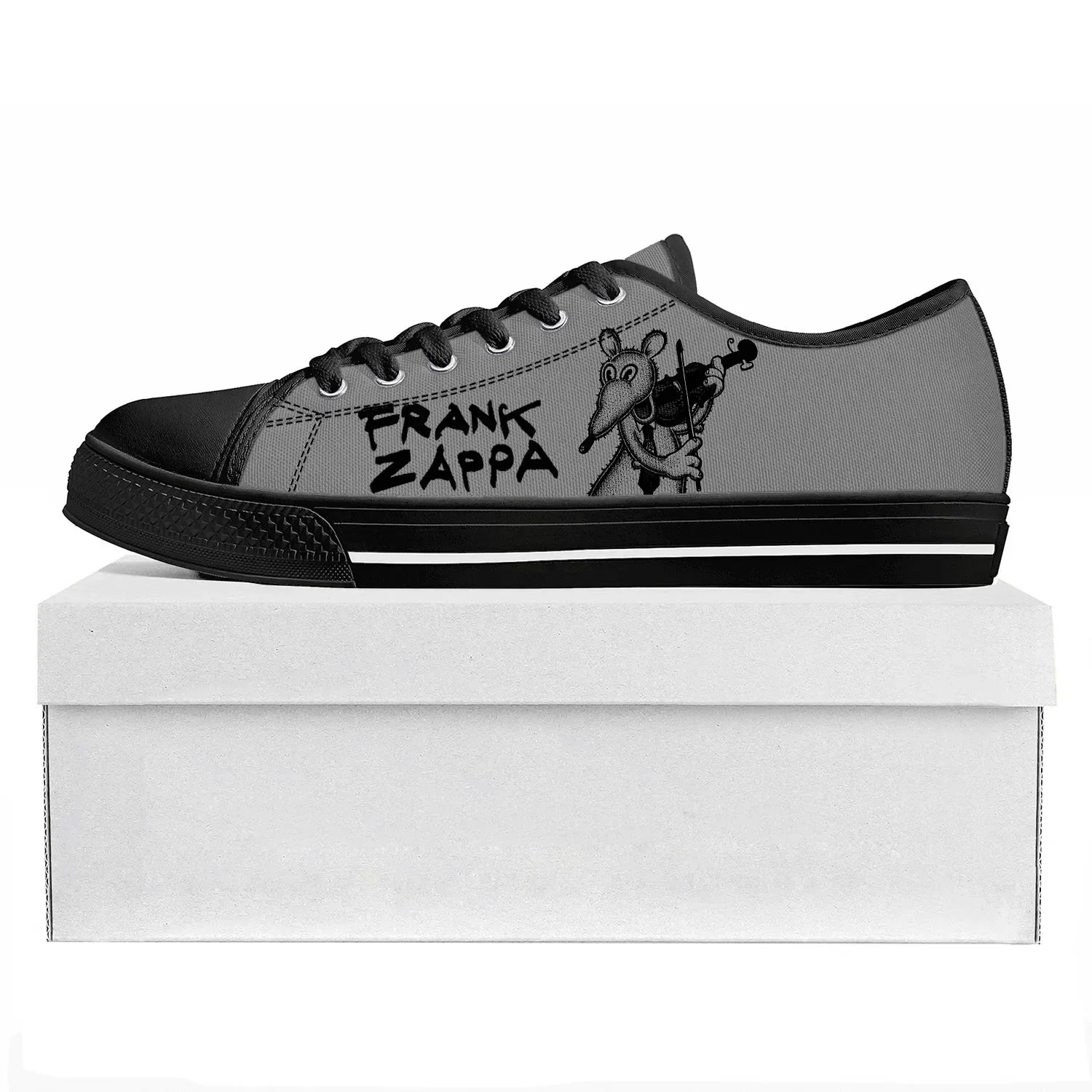 

Frank Zappa Rock Music Low Top Sneakers Mens Womens Teenager Canvas Sneaker Casual Couple Shoes Custom Shoe