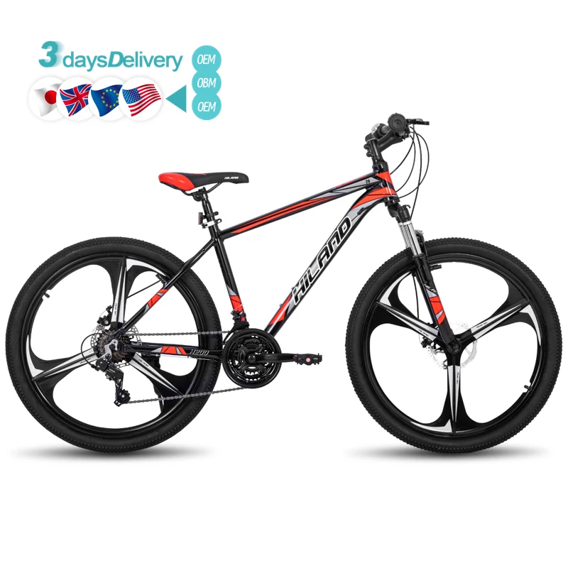 

For Sleek Design 26-Inch Mountain Bike with 21-Speed High Quality Dual Disc Brake Steel Suspension Fork One-Piece Wheels