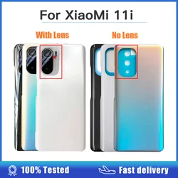 For Xiaomi Mi 11i Mi 11X Pro Battery Back Cover 3D Glass Panel Rear Door Mi11i Housing Case Adhesive With Camera Lens