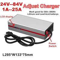 24V To 84V 1A To 25A Adjust Charger Lipo Lifepo4 Gel Agm Dry Lead Acid Battery Adjustable Carregador 24V 36V 48V 60V 72V 84V 88V