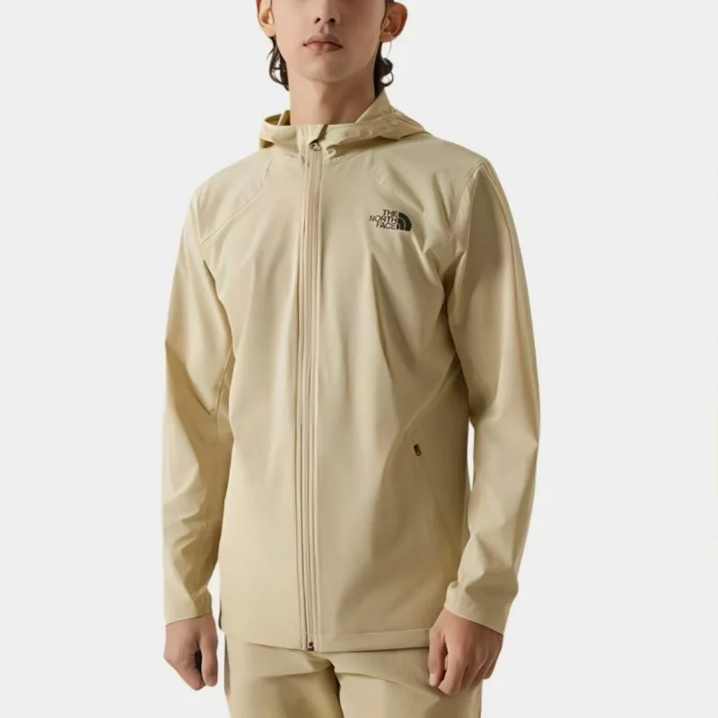 The North Face Long-Sleeve Loose Camping Breathable Jacket Quick-Dry Windproof Logo Print Outdoor Hooded