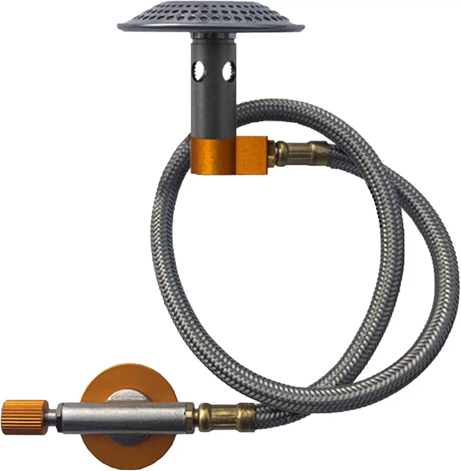 

Camping Stove Adapter, Propane/Isobutane Hose with Regulator, 14.5' Braided Stainless Steel