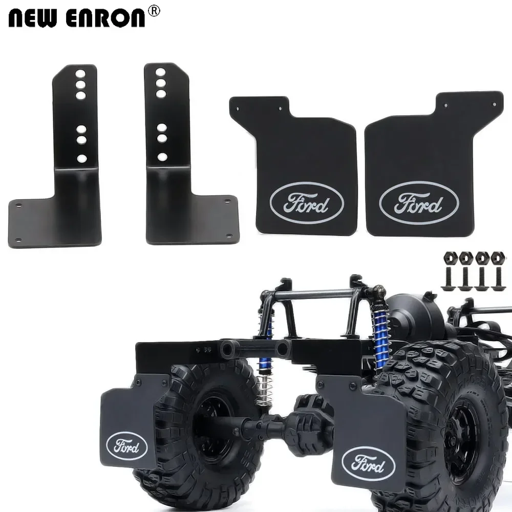 NEW ENRON Rubber Quarters Rear Fender Mud Flaps Alloy Bracket for RC Crawler Car 1/10 Traxxas TRX4 AXIAL SCX10 90046 90047 KM2