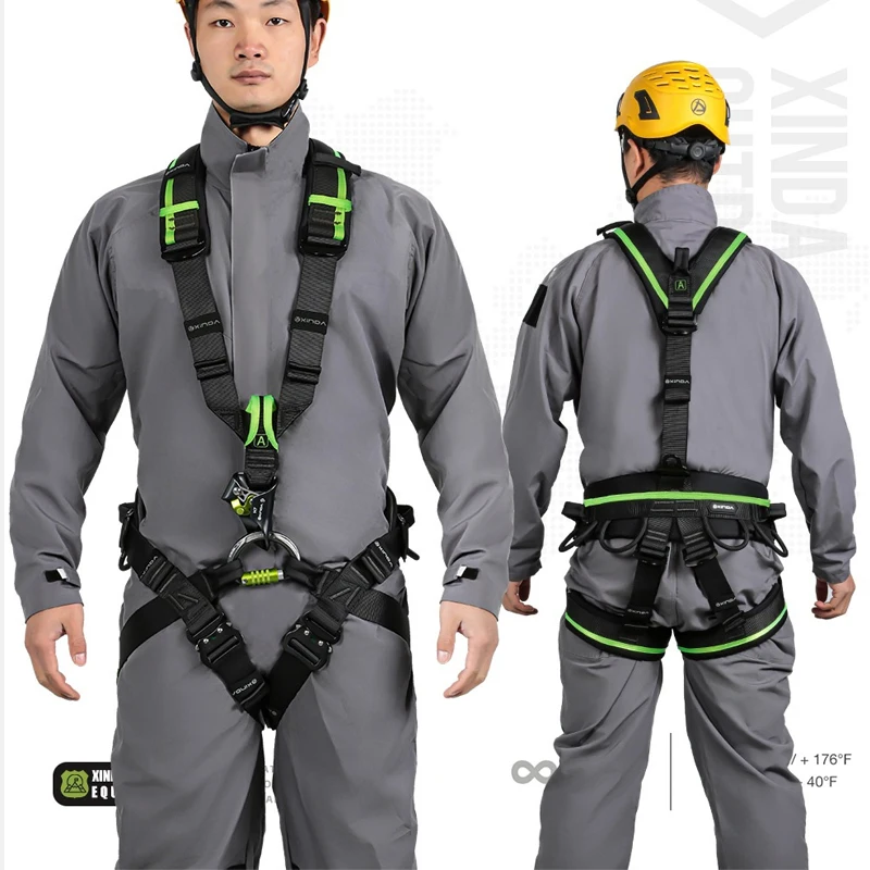 Five Point Full Body Safety Belt, Outdoor Climbing,Rapid Descent Rescue,Directly Connected Chest Lift Anti Fall Safety Rope，P849