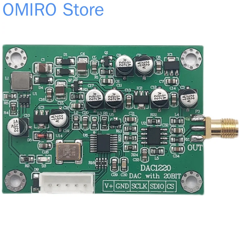 

Dac1220 Digital to Analog Conversion Data Acquisition Module 20 Bit Dac16 Bit Adjustable Positive Negative 10V Voltage Reference