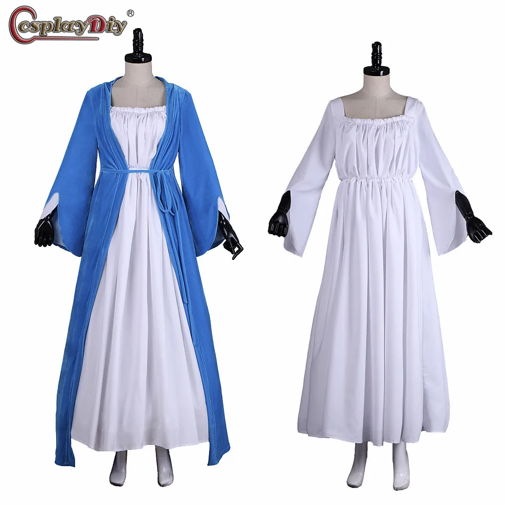 

Cosplaydiy Elizabeth Schuyler Hamilton Cosplay Blue Dress Coat Colonial Victorian Rococo Ball Gown Maiden Medieval Outfits Suit