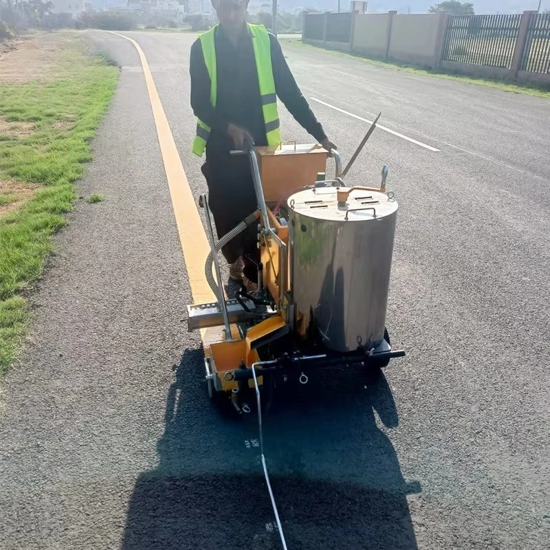 HEAVSTY 860 Hand Push THERMOLAZER Thermoplastic Line Striping Solutions Road Surface Paint Marking Machines