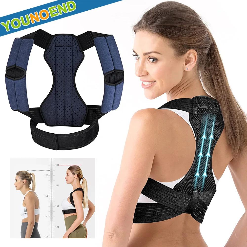 Adjustable Breathable Back Posture Corrector Upper Back Support Straightener Reshape Body Home Office Neck Shoulder Spine Brace