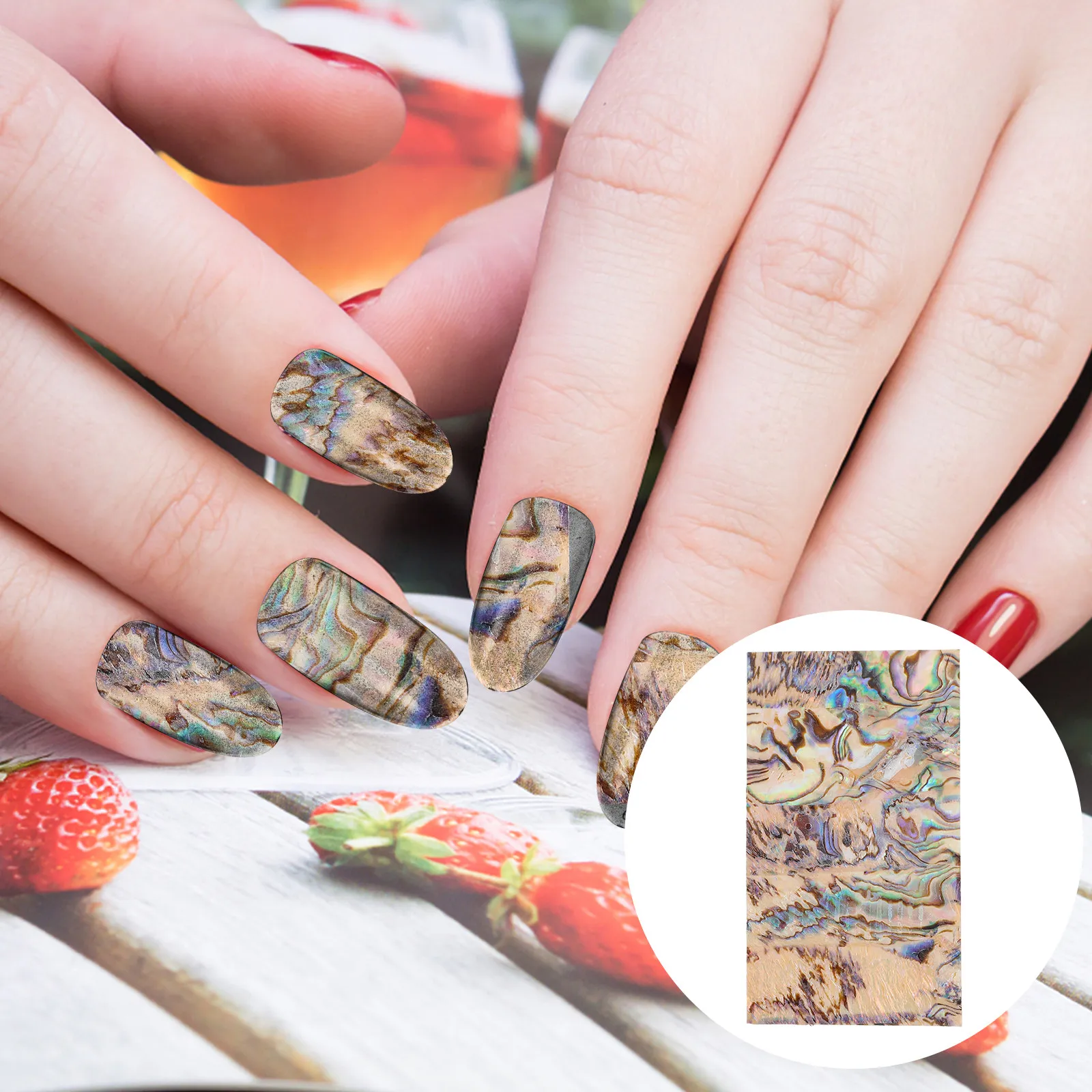 adesivos-de-unhas-com-formato-de-concha-unhas-falsas-de-papel-coloridas-decorativas-faca-voce-mesmo-manicure-ponta-francesa-elegante-e-chique