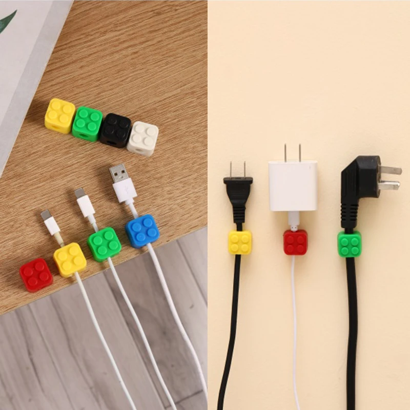 6Pcs Magnetic Cable Organizer Set Colorful Adhesive Cord Clips Wire Keepers for Home Office under Desk Cable Management