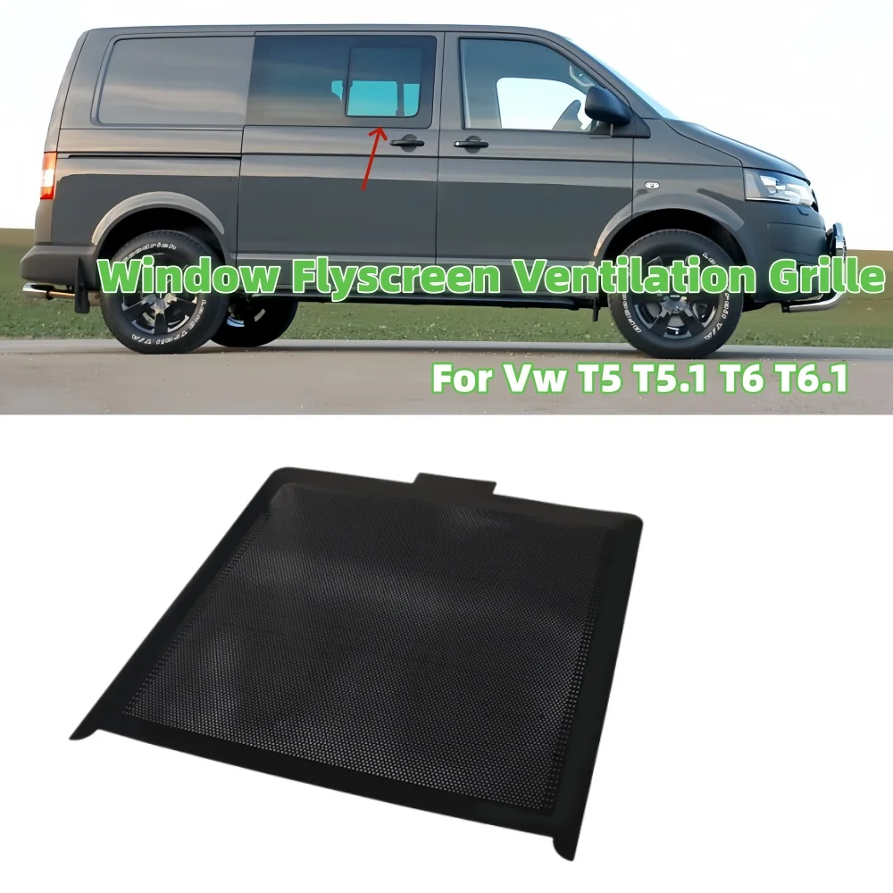 Per VW T5 T5.1 T6 T6.1: Zanzariera scorrevole per finestra, Griglia di ventilazione, Presa d'aria scorrevole, Rete anti-insetti, Accessori antifurto per camper e roulotte