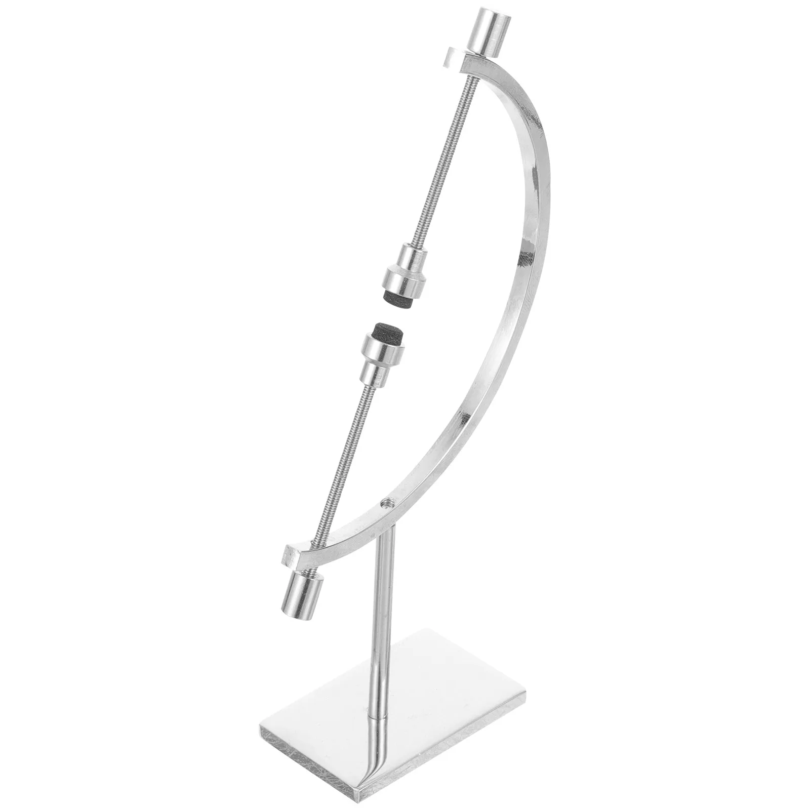 

Copper Plated Crystal Ball Stand Clear Risers Display Stands Artifact Bracket Stainless Steel Long Use Adjustable Firm Sphere