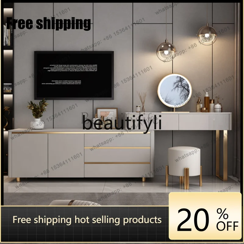 Factory CustomizationLight luxury high-end solid wood dresser TV cabinet integrated modern simple master bedroom bedside corner