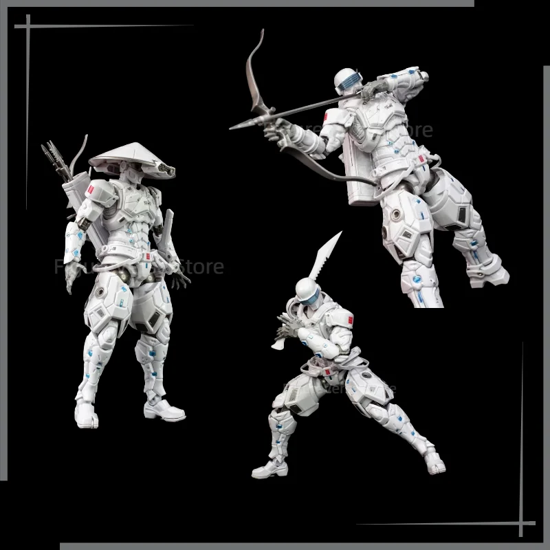 

【Ready Stock】22cm PS001 Snake Eyes G I Joe White Ghost Samurai Assembly Model Kit Alloy Skeleton Action Figure Collect Toy Gifts