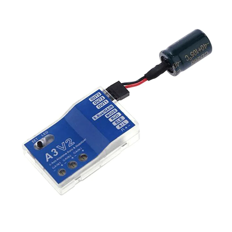 3 Axis Gyro A3 V2 Flight Controller Stabilizer For RC Airplane Fixed-Wing Copter Aircraft Model Parts Enhanced Stability