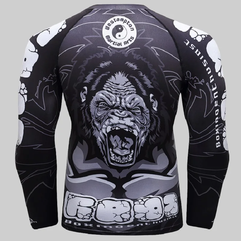 Manufacturer Rash Guard made custom Sublimated print Rashguard MMA Long Sleeves UV mens sportswear mens sport T shirt