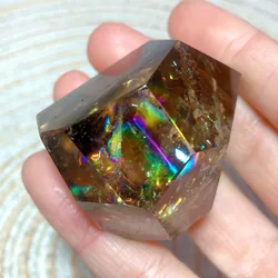 Natural Smokey Citrine Freeform Mountain Rainbow Flash Bounding Polished Reiki Healing High Quality Office Decoration Gift