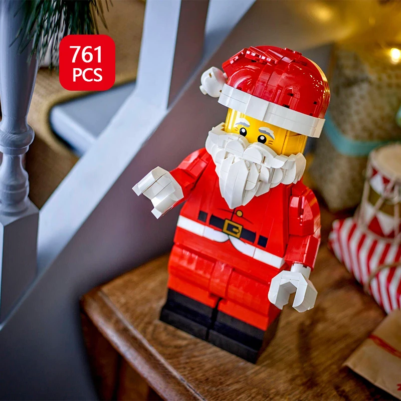 

2026 enlarged version of Santa Claus minifigure building blocks toy brick model boys and girls Christmas gifts home decoration