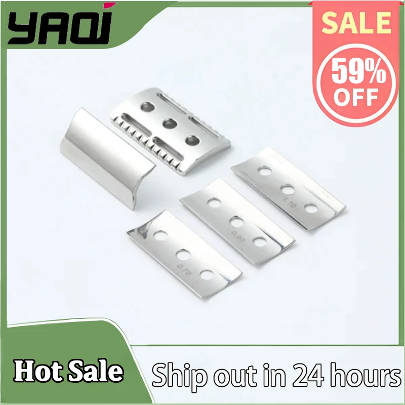 

YAQI Trifecta Регулируемая полированная безопасная бритвенная головка из нержавеющей стали 316, различные зазоры лезвий, прецизионный инструмент для бритья премиум-класса