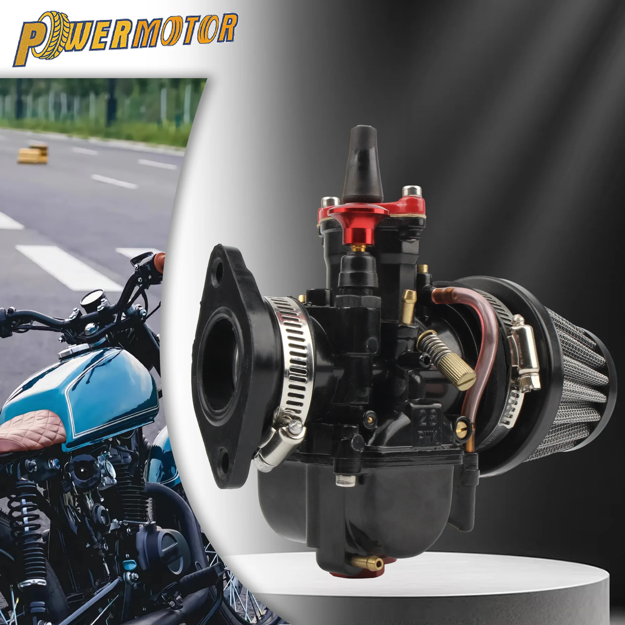 

For Mikuni PWK 28 30 Motorcycle Carburetor with Intake Manifold Air Filter 28mm 30mm Carb With Power Jet Motocross ATV Modified