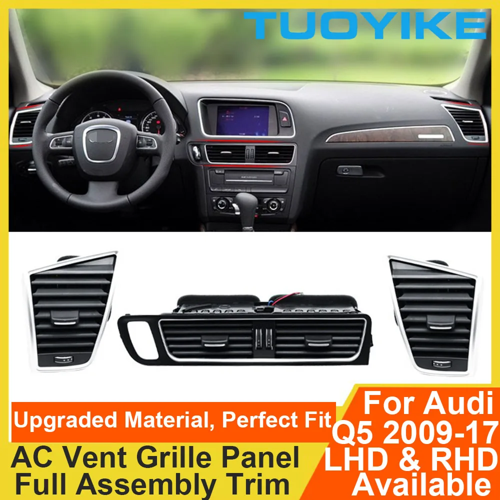 LHD RHD Car Front Dashboard Left Right Air Conditioning Heater AC Vent Outlet Grille Panel Cover Assembly For Audi Q5 2009-2017