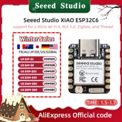 Mini placa de desarrollo ESP32C6 XIAO esp32 c6-2.4 GHz WiFi6,BlE5.3, hilo Zigbee (802.15.4)ESP Rain Maker, AWS IoT, Microsoft Azure