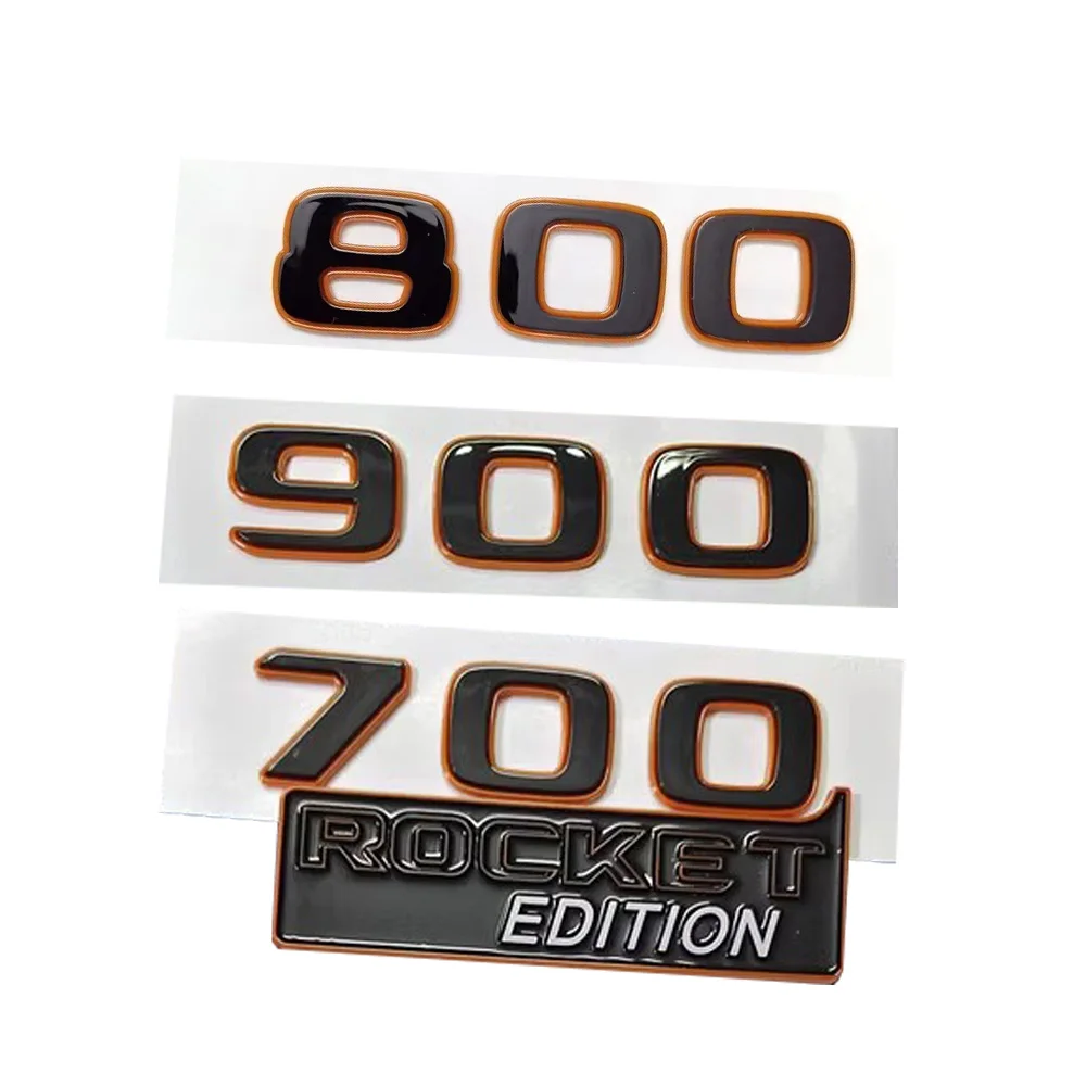 1PCS Orange Emblems For BRABUS Sticker BRABUS Trunk Sticker Rear Badge Sticker For Mercedes BRABUS ROCKET G800 G900 G700 W464