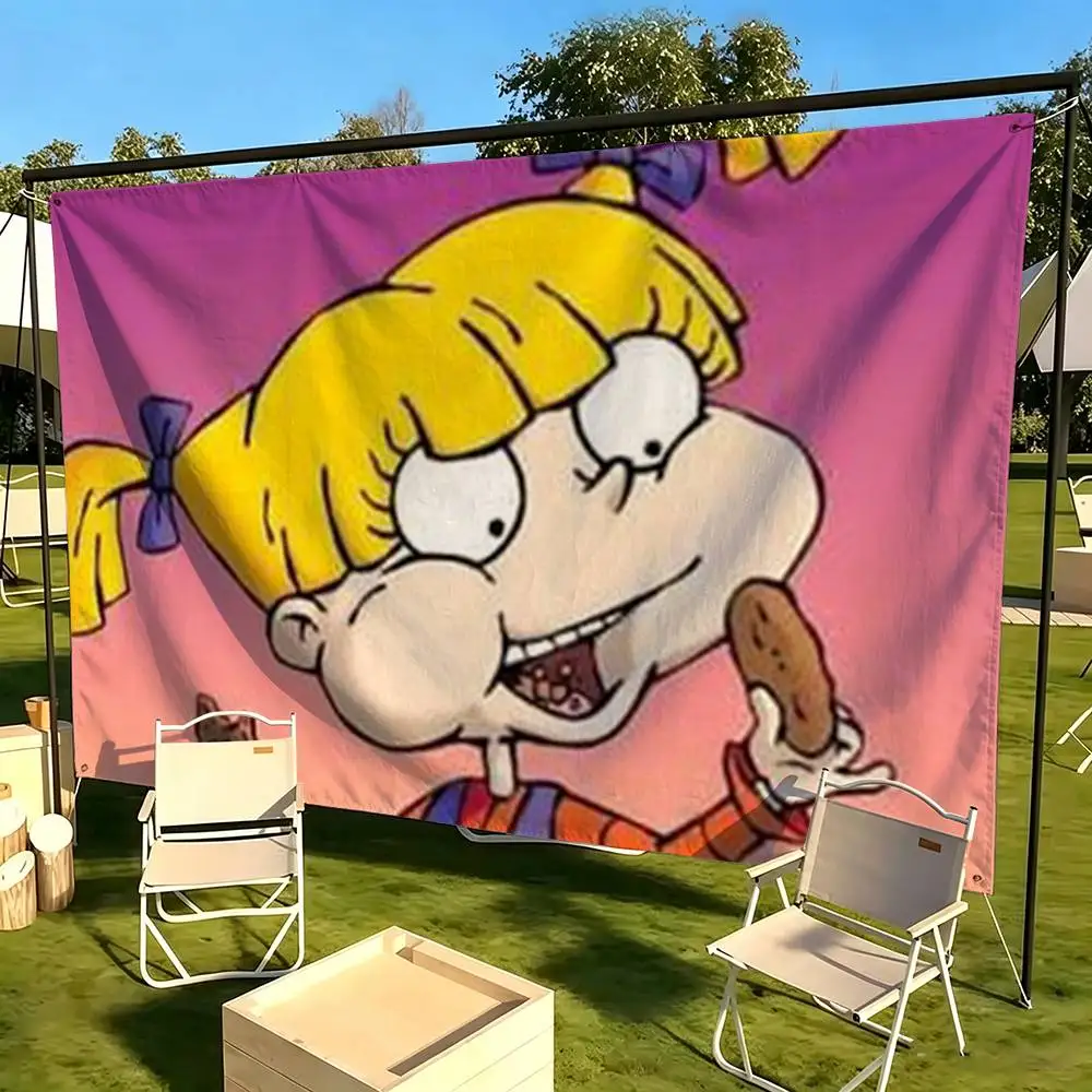 A-Angelica Pickles Rugrats  Flags Wall Hanging Tapestry Outdoor Garage Room Decorative flag Background Blanket