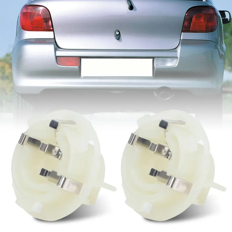

1 Pair Brake Light Bulb Holder For Toyota Yaris 2001 2002 2003 2004 2005 Rear Brake Stop Lamp Bulb Socket 9006981014 90069-81014