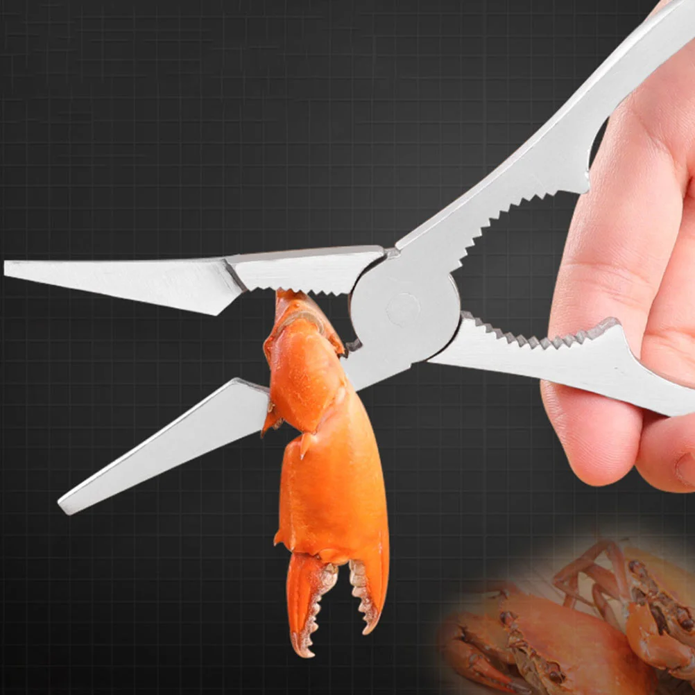 Stainless Steel Crab Claws Seafood Eating Tools Clamp Crackers Lobster Opening Leg Scissor