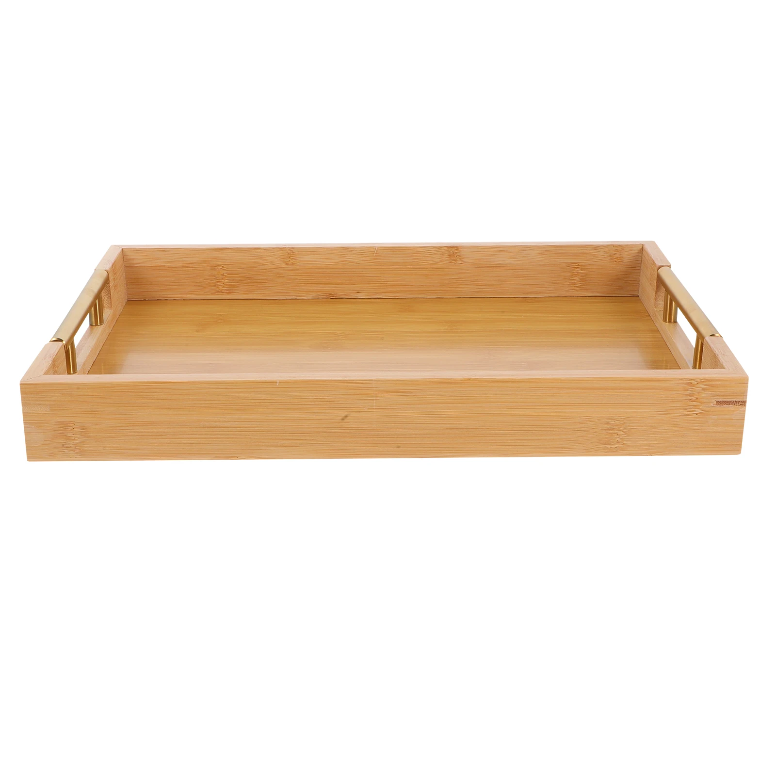 

Bamboo Tray 16 14x11 81inch Sturdy Handles Wooden Serving Tray Coffee Table Breakfast Decorative Non Slip Food Trays Small