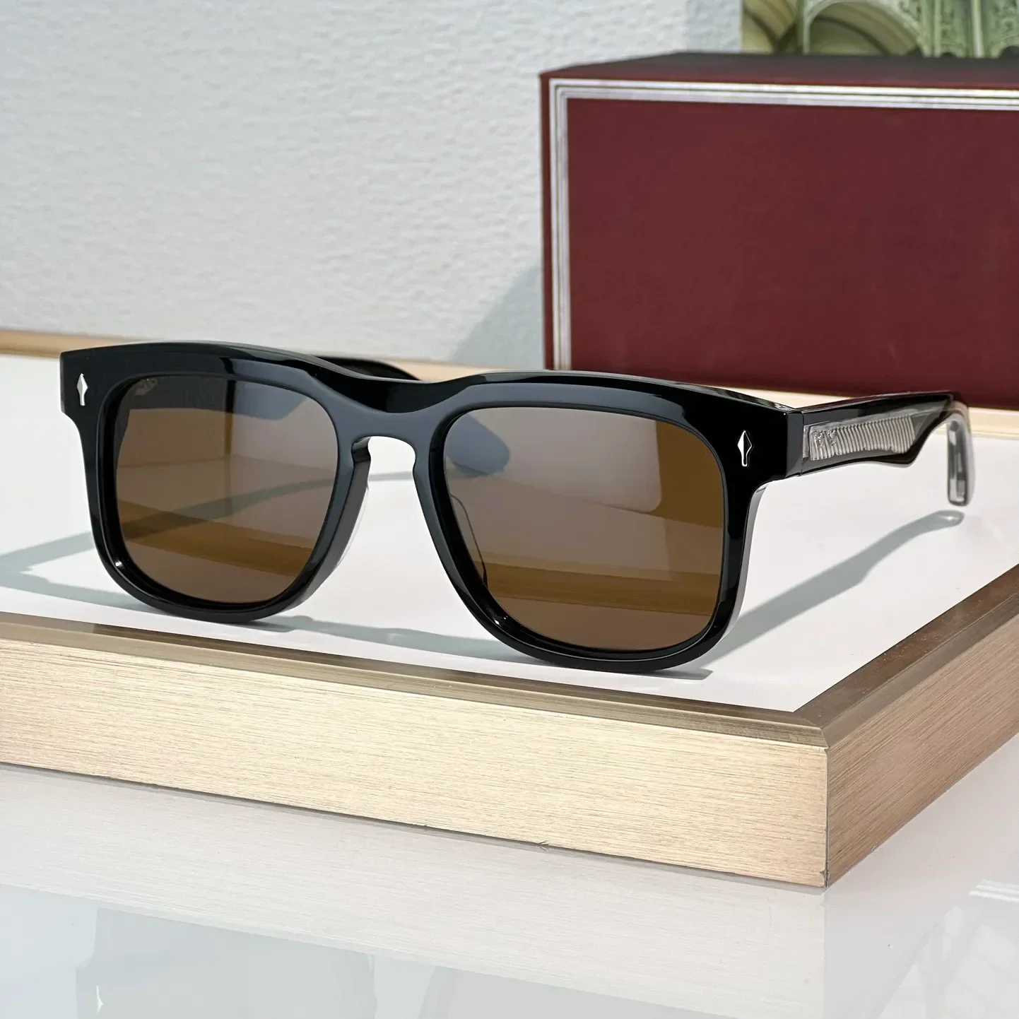 Модные солнцезащитные очки для женщин и мужчин, стильные анти-ультрафиолетовые ретро-пластинчатые очки в полной оправе, очки специального дизайна, случайная коробка