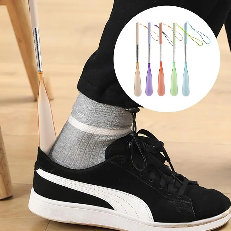 Retractable Shoehorn Travel Shoe Helper Easy Wear Helper Shoehorns Portable Shoe Horns Shoe Scoop For Seniors Men Women