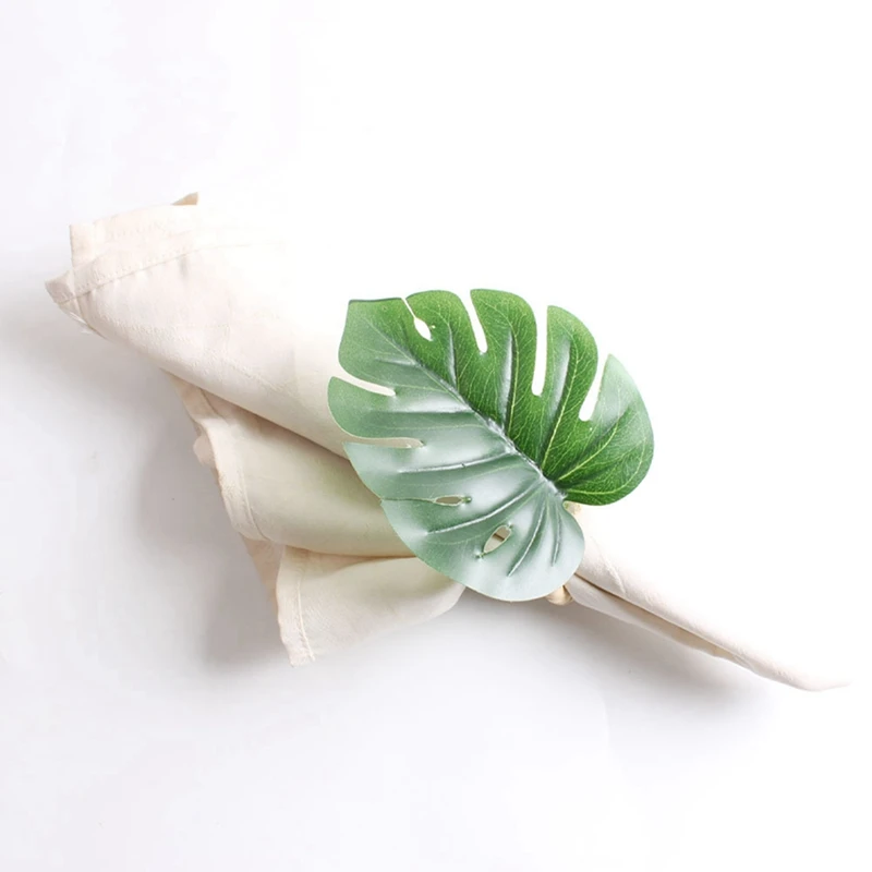Portatovaglioli a foglia verde, portatovaglioli per cerimonia/Casual, decorazioni per la tavola da pranzo, decorazioni per feste