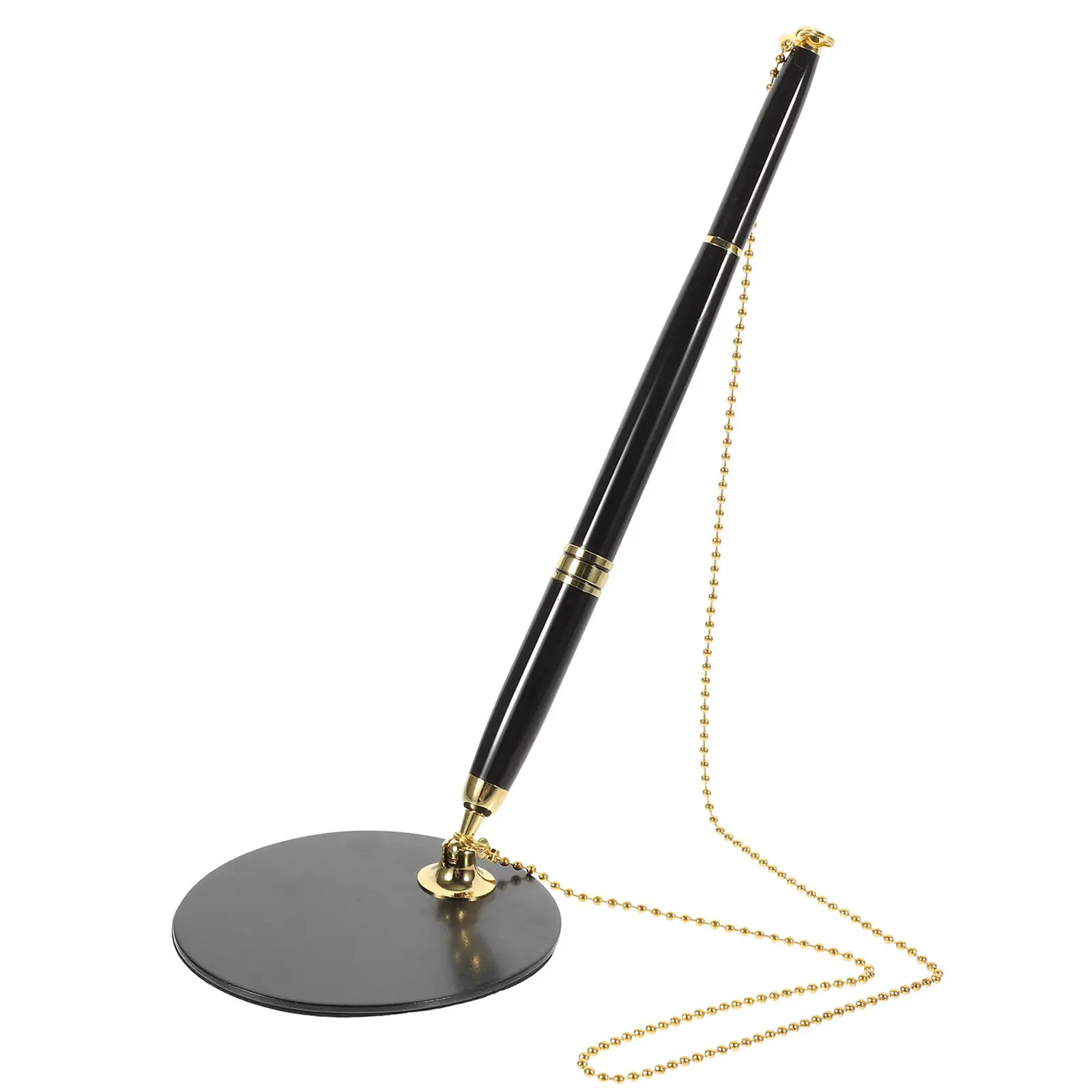 Versatile Table Fixed Signature Pen Stainless Steel and Steel Build Quick Dry Ink Professional Business Writing Pen for Office
