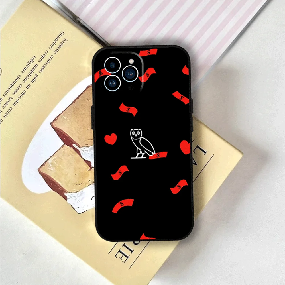 Drake O-OvO OWL Singer Phone Case for iPhone 12 11 13 14 15 16 Max Pro Plus Black Soft Silicone Cover