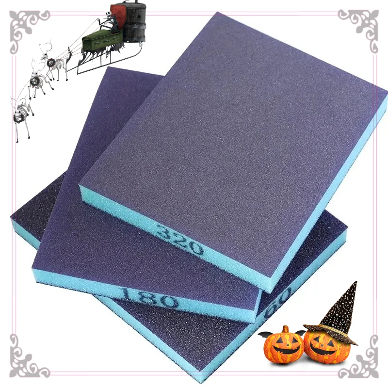 

6 шт. шлифовальная губка 60-320, моющиеся и многоразовые шлифовальные блоки для влажной и сухой шлифовки для металла, дерева, абразивный инструмент 120*96*13 мм