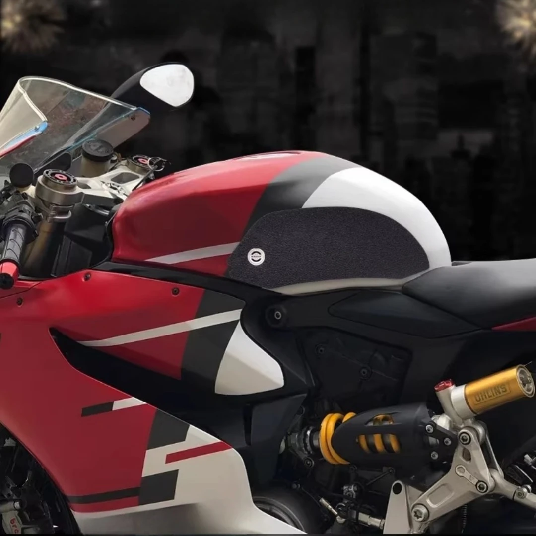 Untuk Ducati 899 1099 1199 1299 2007-2012 Stiker Tangki Bahan Bakar Stiker Tulang Ikan Stiker Anti Selip Sepeda Motor