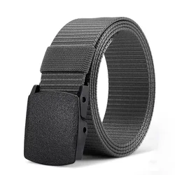 120cm Men's Belt Outdoor Casual Canvas Belt Metal Free Training Nylon Tactical Belt with Belt-loop Sports Belts for Men Women