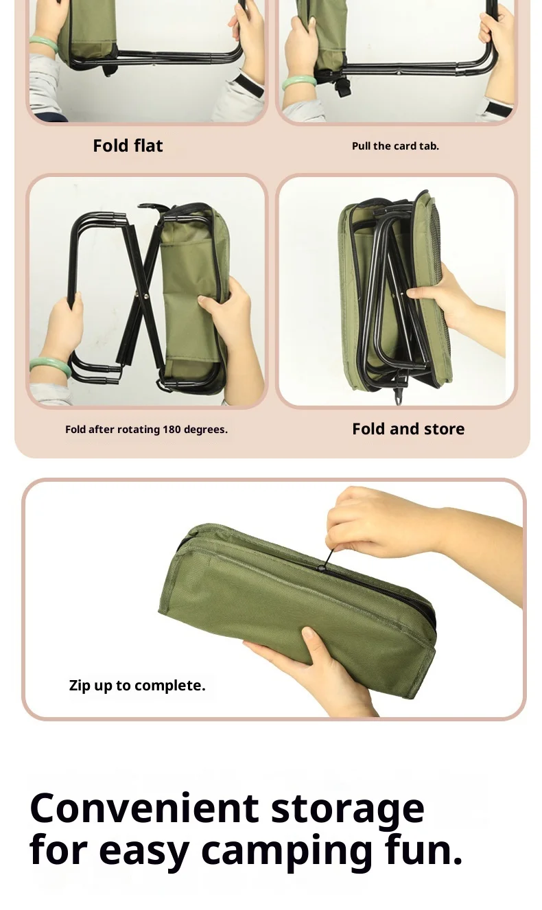 حقيبة ظهر محمولة قابلة للطي للتخييم والصيد وحقيبة يد للترفيه وقابلة للطي للأنشطة الخارجية