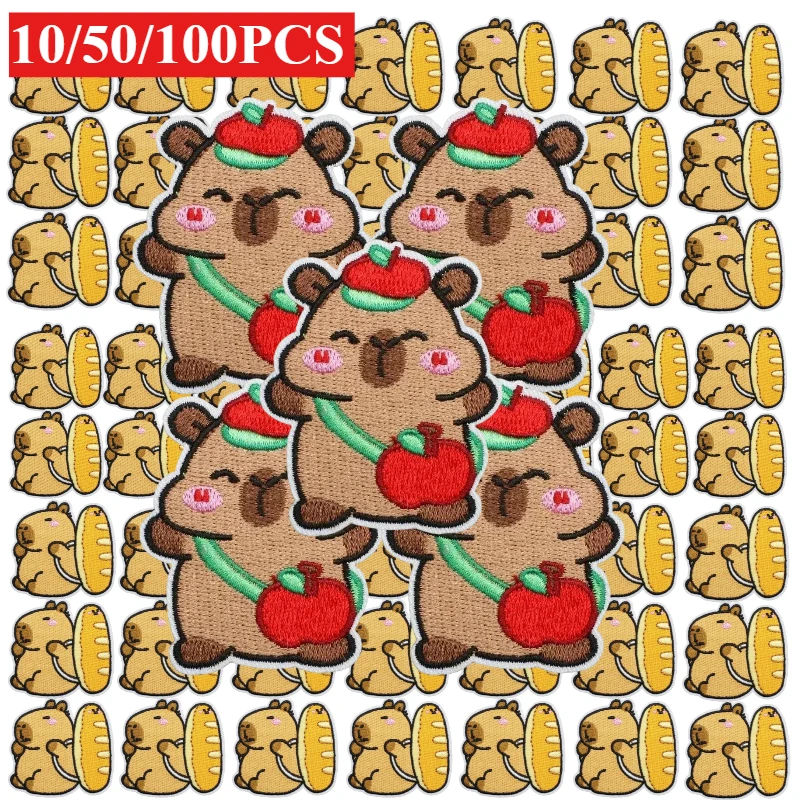 

Wholesale Cartoon Groundhog Embroidery10/50/100PCS Cloth Children's Clothes DIY Decorative Patch Iron on Patches for Clothes