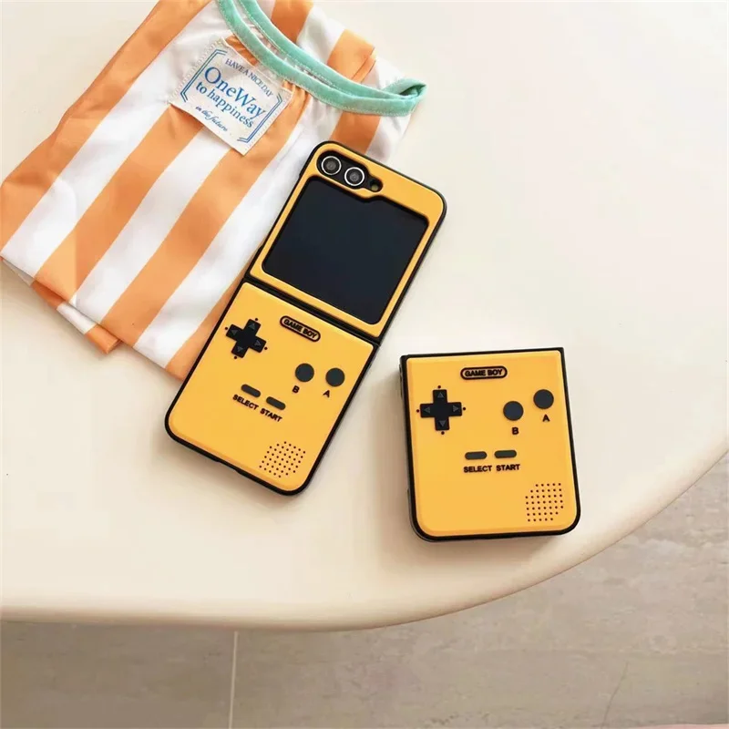 Custodia per telefono 3D Game Boy per Samsung Galaxy Z Flip 6 Cover in Silicone con cornice in plastica dura di lusso per Samsung Z Flip6 Zflip6