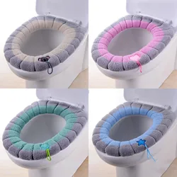 1Pcs Bathroom Toilet Seat Cover Soft Warmer Washable Mat Cover Pad Cushion Seat Case Toilet Lid Cover Accessories Bath Home