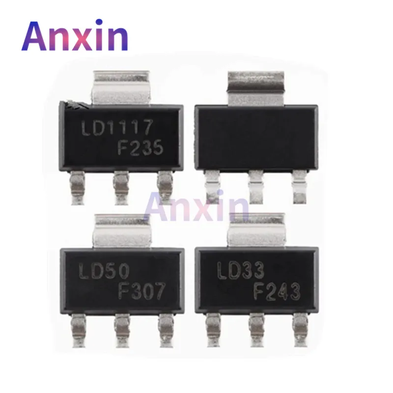 

20PCS LD1117S33 LD1117S50 LD33 LD1117 LD12 LD18 LD50 ADJ SOT223 SMD Adjustable 3.3V 5V Fixed Low Drop Positive Voltage Regulator